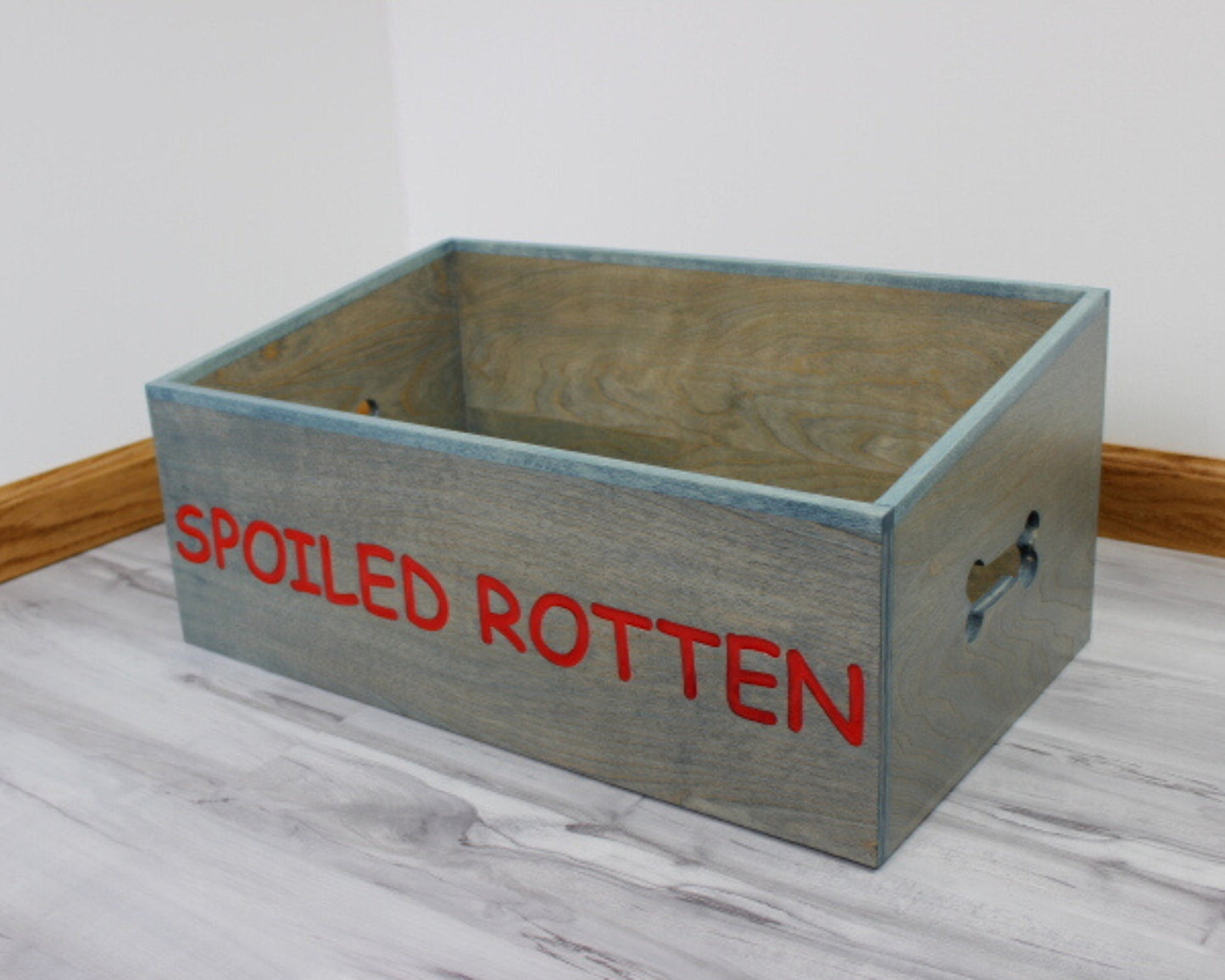 Custom Wooden Dog Toy Box - Large | Pet Accessory & Toy Storage | Engraved Bin