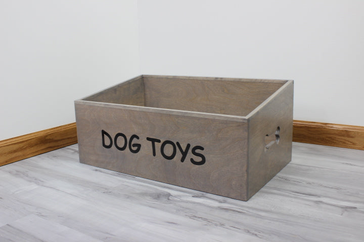 Custom Wooden Dog Toy Box - Large | Pet Accessory & Toy Storage | Engraved Bin