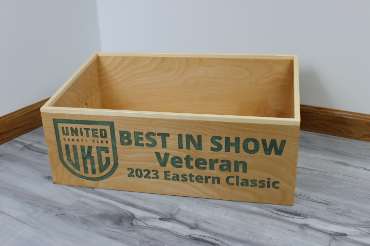 Custom Wooden Dog Toy Box - Large | Pet Accessory & Toy Storage | Engraved Bin