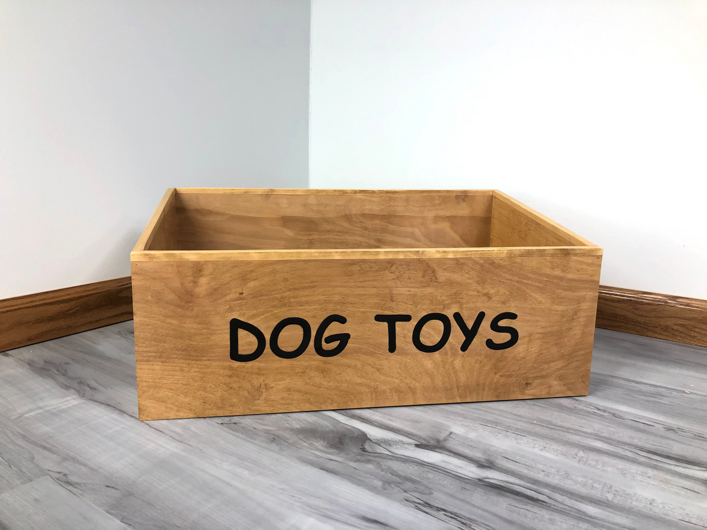 Custom Wooden Dog Toy Box - Large | Pet Accessory & Toy Storage | Engraved Bin