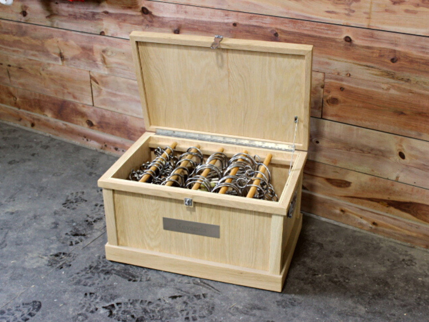 Wooden Bit Box | Equine Equipment | Equestrian Trunk | Horse Bit Box for Trainers