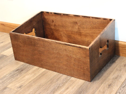 Large Wooden Dog Toy Box | Pet Accessory & Toy Storage Bin