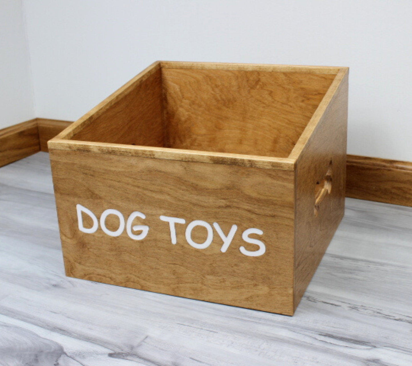 Custom Wooden Dog Toy Box | Pet Accessory & Toy Storage | Engraved Bin | Standard Size