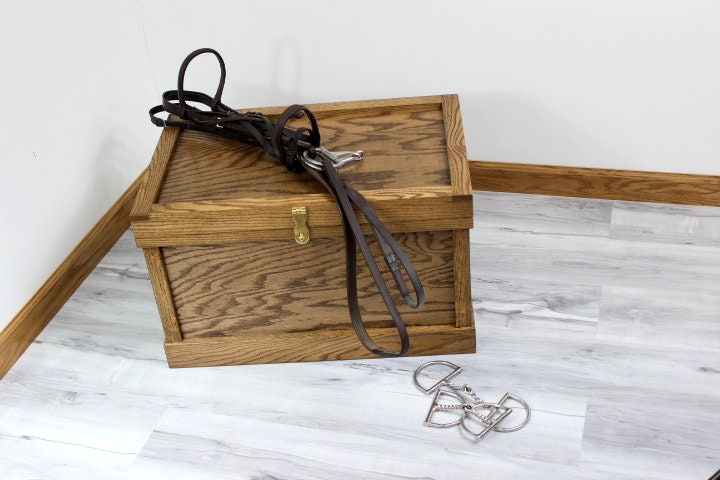 Wooden Bit Box | Equine Equipment | Equestrian Trunk | Horse Bit Box for Trainers