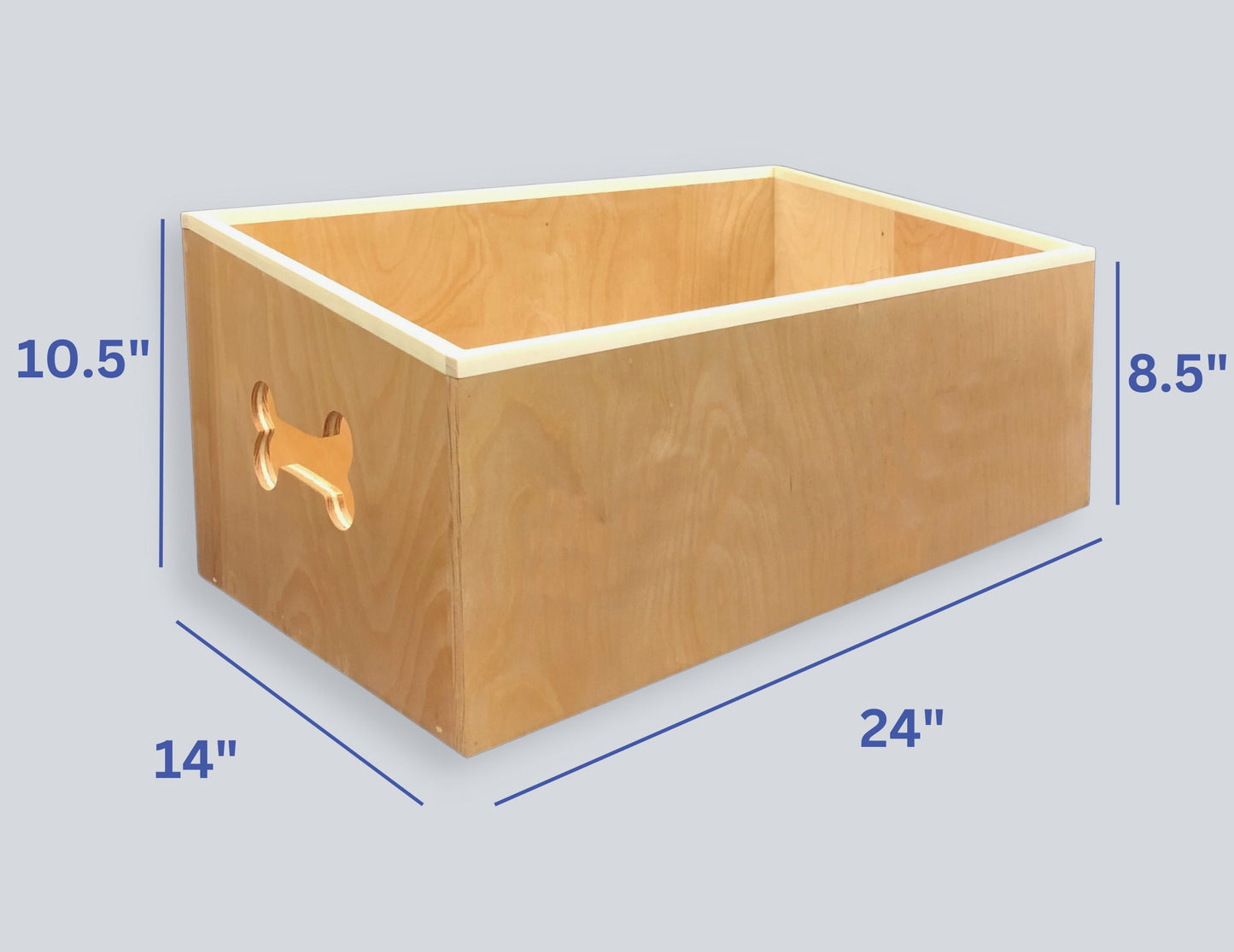 Large Wooden Dog Toy Box | Pet Accessory & Toy Storage Bin